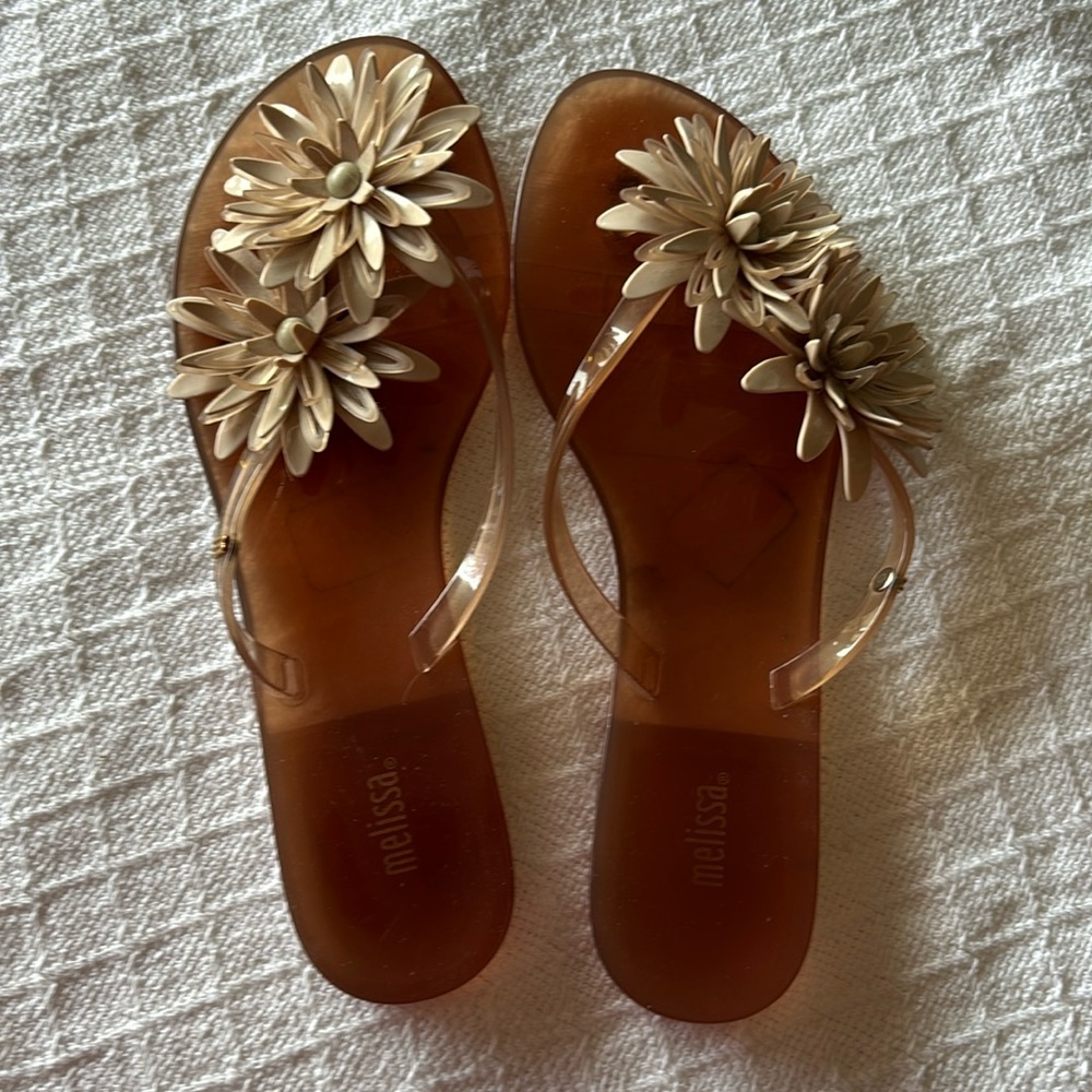 Melissa jelly flops with beautiful flowers